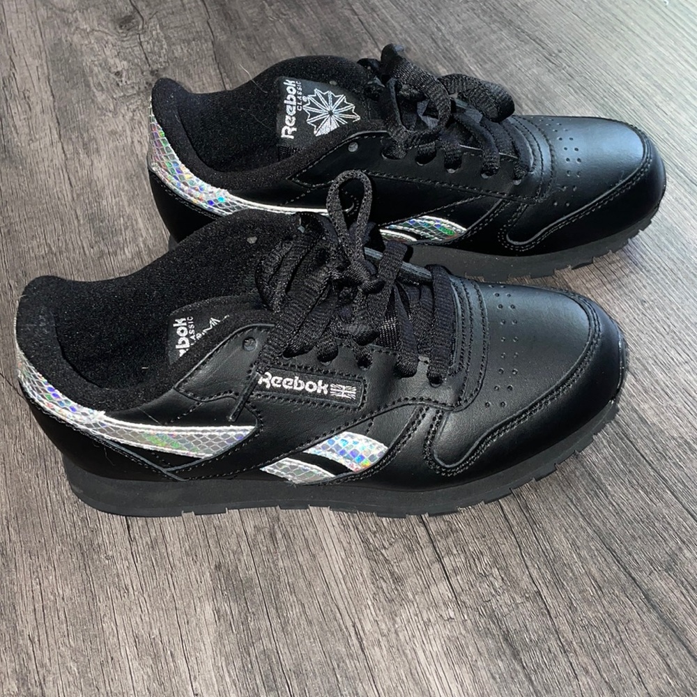Kids Reebok holographic sneakers